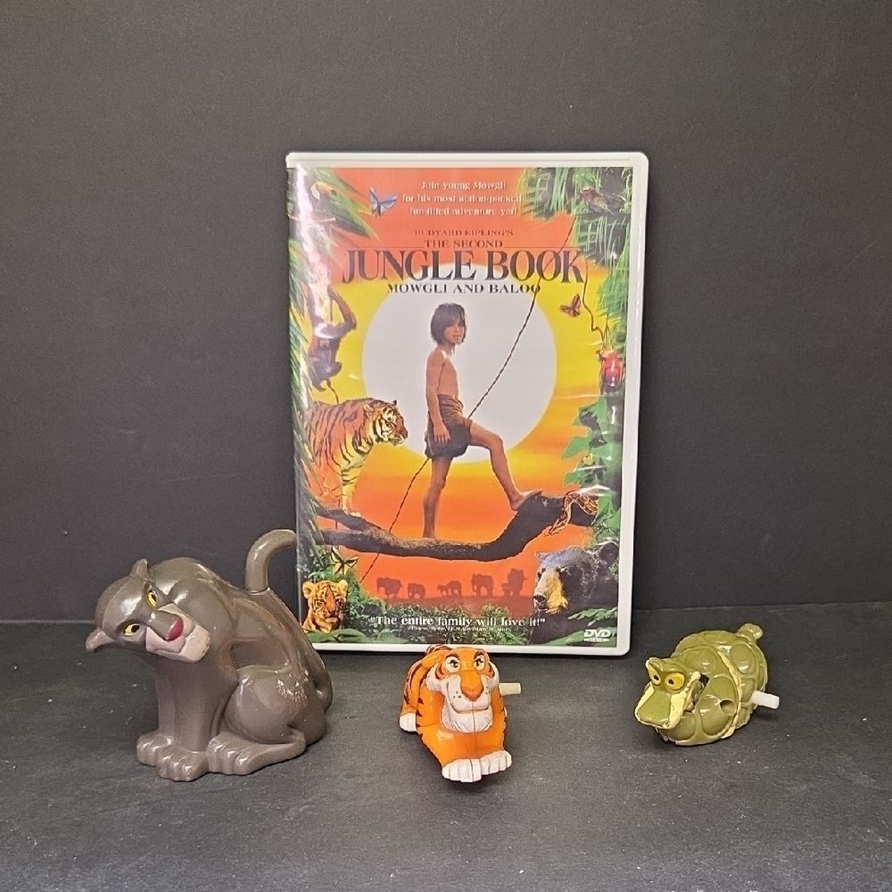 DVD and toy set for the‎ 1997 live-action film Rudyard Kipling's Mowgli & Baloo.
